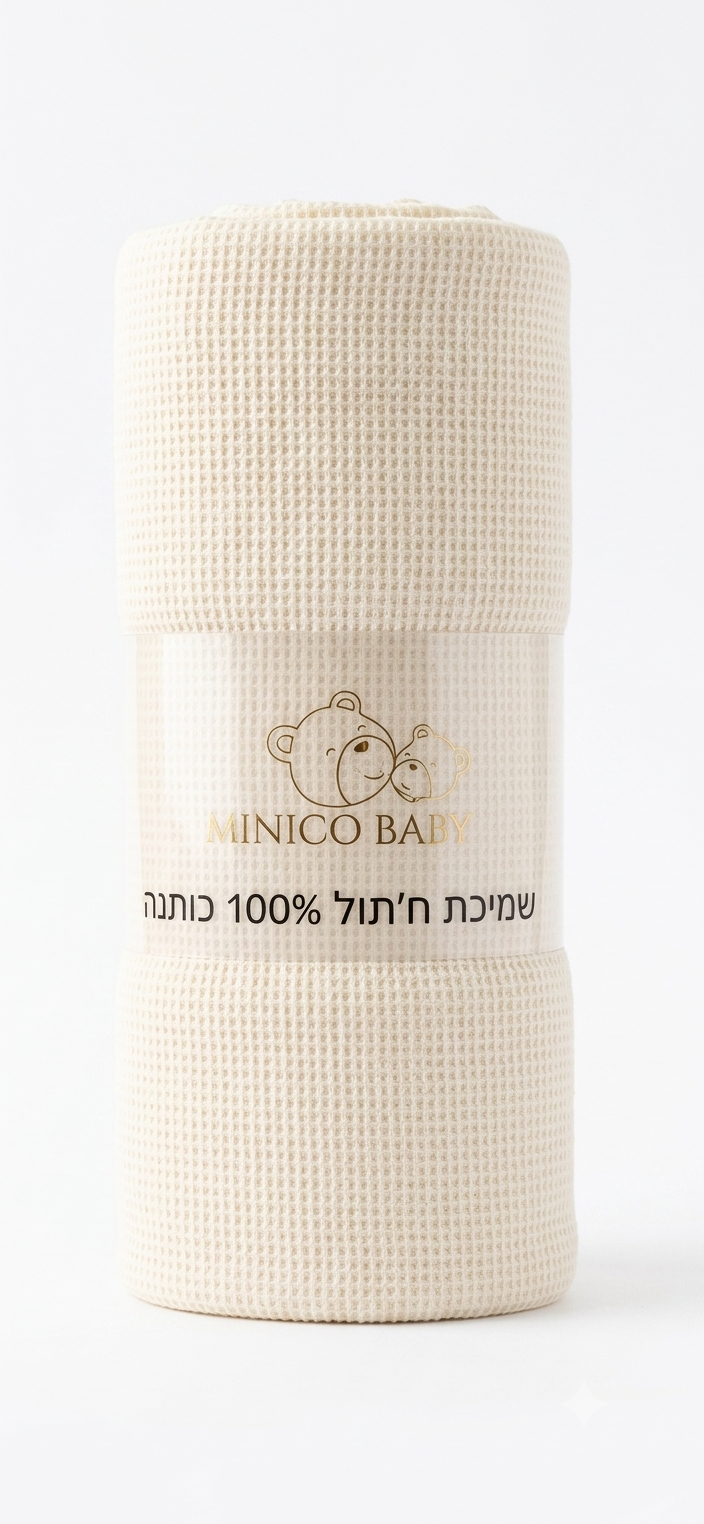 שמיכת קיץ קלה ואיכותית 100% כותנה אינפיניקו גודל 100X70 - צהוב