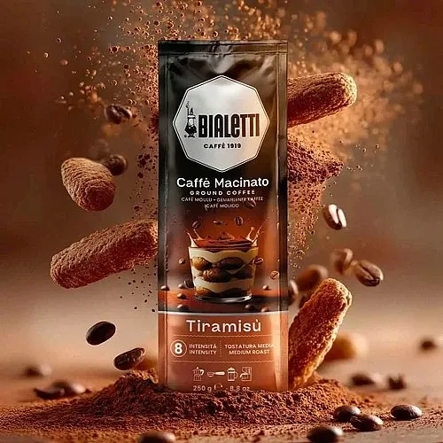 Bialetti Perfetto Moka Tiramisù 250g תערובת קפה איטלקית בטעם טירמיסו