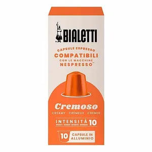 קפסולות קפה Bialetti Cremoso תואמות Nespresso® עוצמה 10 | 10 קפסולות אלומיניום