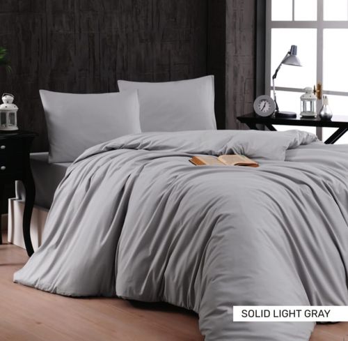 סט מצעים דגם ״solid light gray״ - 100 אחוז כותנה איכותית