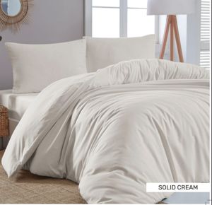 סט מצעים דגם ״solid cream״ - 100 אחוז כותנה איכותית