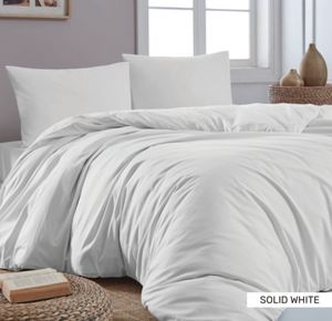 סט מצעים דגם ״solid white״ - 100 אחוז כותנה איכותית