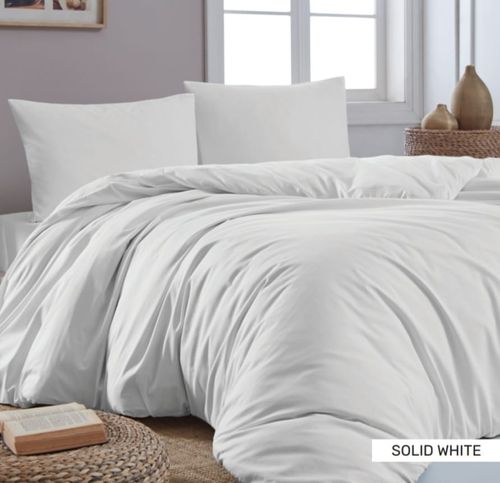 סט מצעים דגם ״solid white״ - 100 אחוז כותנה איכותית