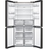 מקרר 4 דלתות 470 ליטר Midea מידאה HQ-611RWEN זכוכית שחורה