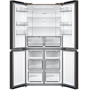 מקרר 4 דלתות 470 ליטר Midea מידאה HQ-611RWEN זכוכית שחורה
