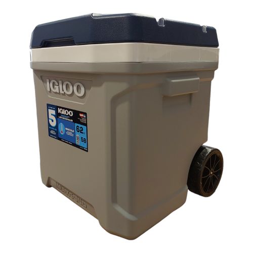 צידנית טרולי | צידנית קשיחה על גלגלים IGLOO MAXCOLD 58L שומרת קור עד 5 ימים. דגם חדיש 2024 תוצרת ארה