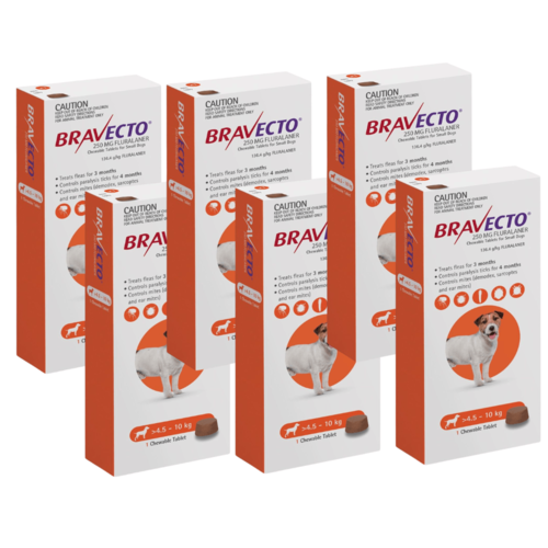 שישייה ברבקטו כדור נגד פרעושים וקרציות 4.5-10 BRAVECTO תוקף 10/27