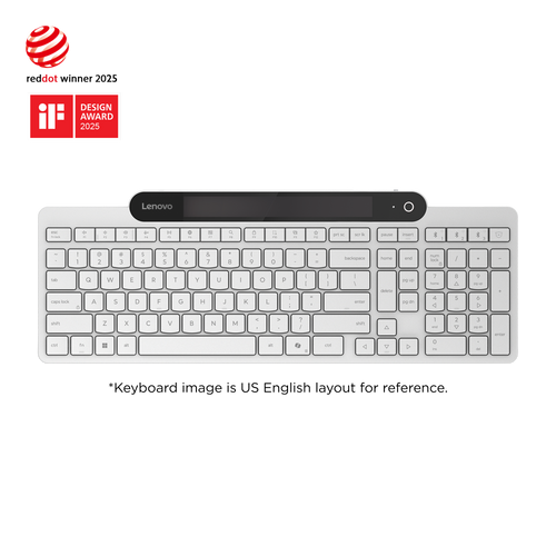 Lenovo 800 Self-Charging Bluetooth Keyboard-Hebrew 212 GY41R69592 לנובו