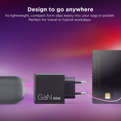 Lenovo Dual USB-C 65W GaN Charger G0A6065BEU לנובו