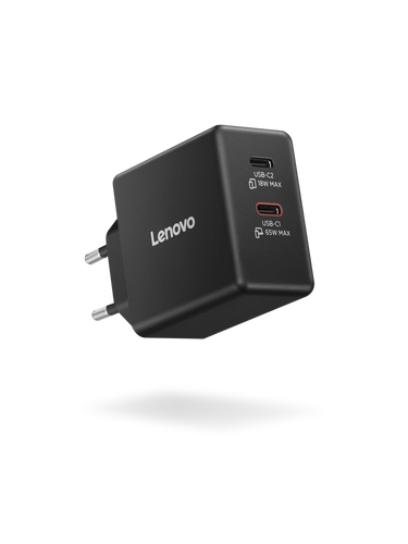 Lenovo Dual USB-C 65W GaN Charger G0A6065BEU לנובו