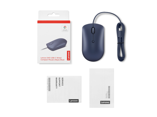 Lenovo 540 USB-C Wired Compact Mouse (Abyss Blue) GY51D20878 לנובו