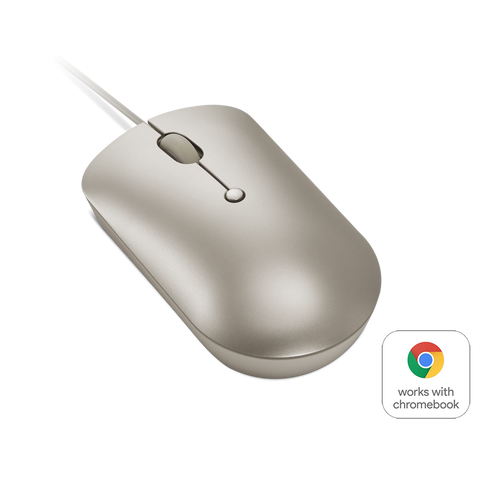 Lenovo 540 USB-C Wired Compact Mouse (Sand) GY51D20879 לנובו