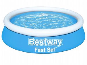 בריכת שפה מתנפחת עגולה BESTWAY Fast Set קוטר 183×51 ס"מ דגם 57392 – בריכה בלבד