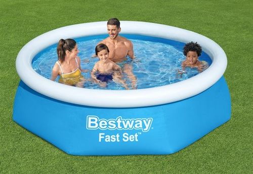 בריכת שפה מתנפחת עגולה BESTWAY Fast Set קוטר 244×61 ס