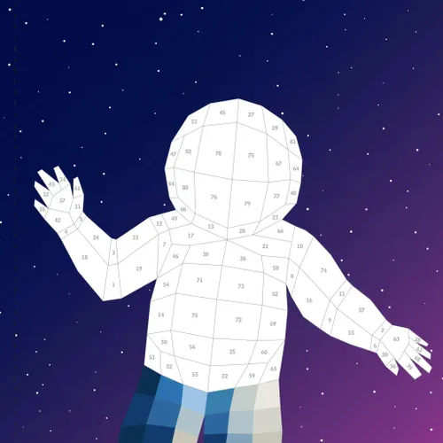 חוברת צביעה במדבקות - חלל