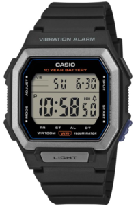 CASIO W-738H-1A רטט במעורר וסוללה ל-10 שנים דיגיטלי עם מגוון פונקציות