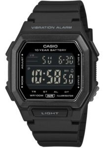 CASIO W-738H-1B רטט במעורר וסוללה ל-10 שנים דיגיטלי עם מגוון פונקציות