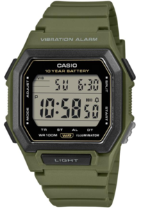 CASIO W-738H-3A רטט במעורר וסוללה ל-10 שנים דיגיטלי עם מגוון פונקציות