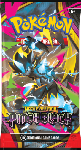 קלפי פוקימון חבילת בוסטר - Mega Evolution Pitch Black Booster Pack