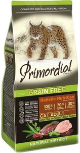 פרימורדיאל חתול ברווז והודו 6 ק"ג Primordial Grain Free Cat Duck & Turkey