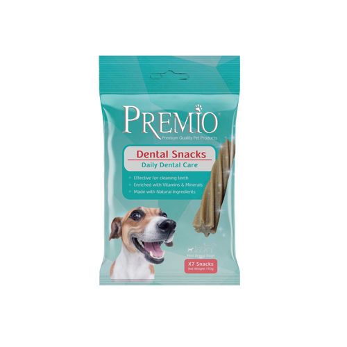 פרמיו חטיף כלב דנטל מיני 110 גרם 7 יחידות Premio Dental Snacks Mini