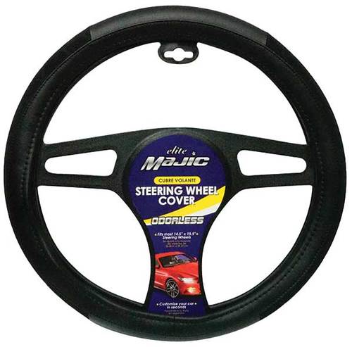 02224 LUX STEERING WHEEL COVER | Black