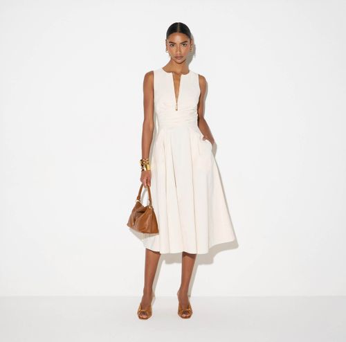 Dress in taffeta voile fabric AVENA