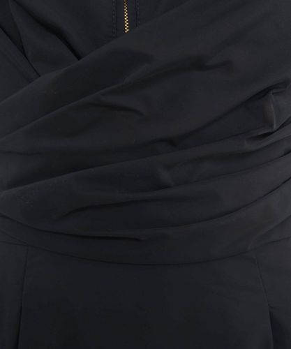 Dress in taffeta voile fabric AVENA BLU NUN