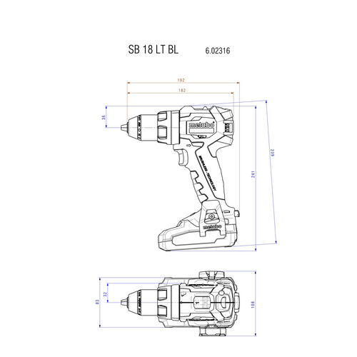 סט כלים נטענים Metabo Combo Set 2.1.12 18V מק