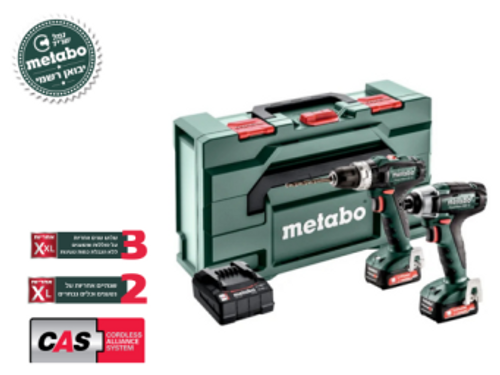 סט כלים נטענים Metabo Combo Set 2.7.2 12V מק