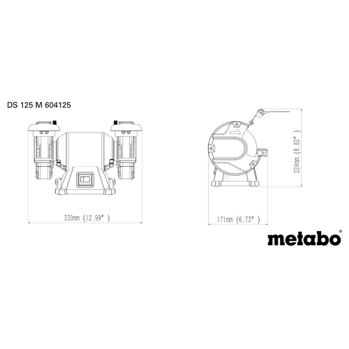 משחזת שולחן כפולה Metabo DS 125 M מק