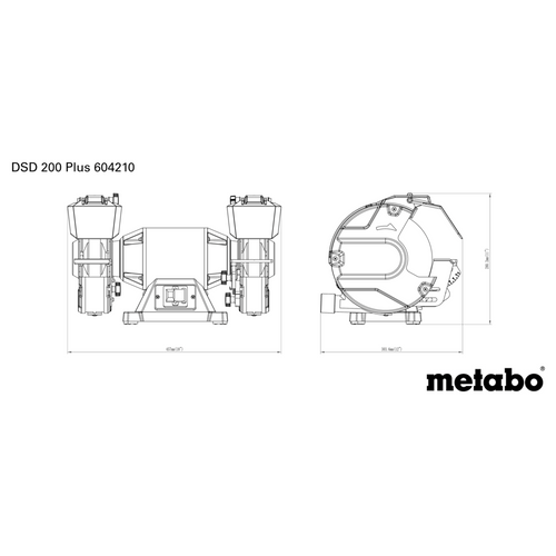 משחזת שולחן תלת פאזית Metabo DSD 200 Plus מק