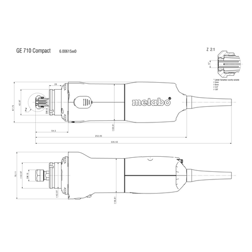 משחזת ציר ישרה Metabo GE 710 Compact מק