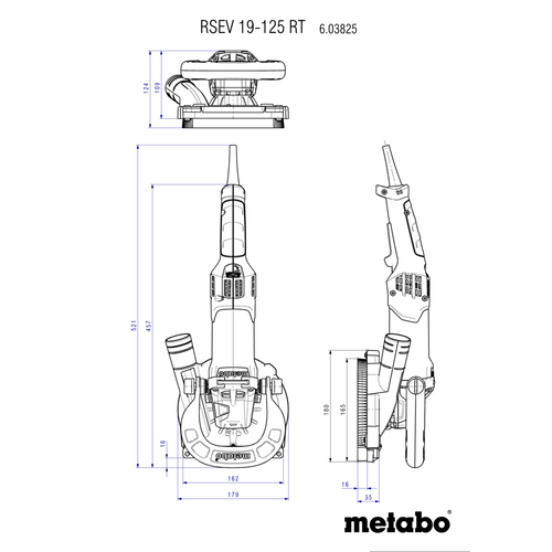 מלטשת בטון Metabo RSEV 19-125 RT מק