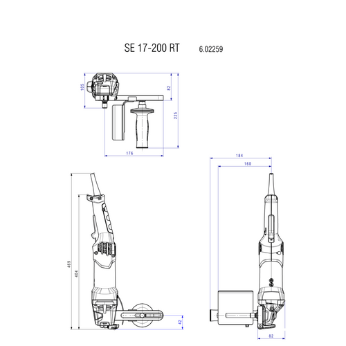 מכונת ליטוש שטחים Metabo SE 17-200 RT מק
