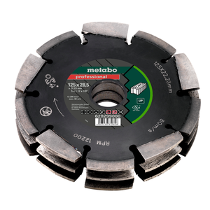 דיסק יהלום לחריצה 125 מ"מ 3 טורי סגמנטים - Metabo Dia-CD3 professional