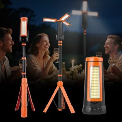 עמוד תאורה טלסקופי נטען מקצועי לשטח וקמפינג – BONO (9000mAh)