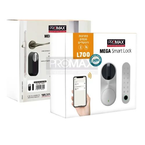 מנעול חכם לדלת MEGA SMART LOCK דגם L700 בשני צבעים לבחירה תוצרת PROMAX