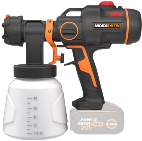 מרסס צבע נטען WORX Nitro WX020.9 20V HVLP | מיכל 1 ליטר ו־4 חרירים – גוף בלבד