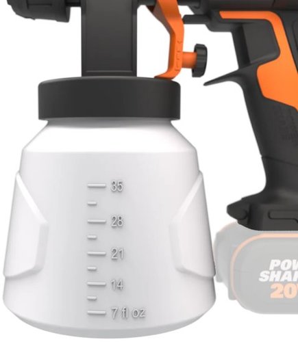 מרסס צבע נטען WORX Nitro WX020.9 20V HVLP | מיכל 1 ליטר ו־4 חרירים – גוף בלבד
