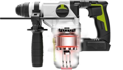פטישון נטען WORX WU389.9 20V Brushless 2.8J | קידוח בבטון עד 26 מ״מ – גוף בלבד