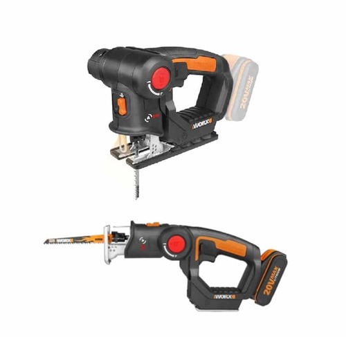 מסור אנכי ומסור חרב נטען 2 ב־1 | גוף בלבד | WORX AXIS WX550.9