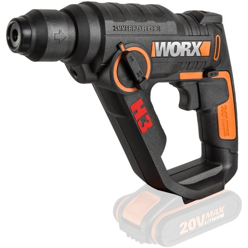 פטישון מיני נטען 3 ב־1 1.2J | SDS Plus – גוף בלבד | WORX WX390.9