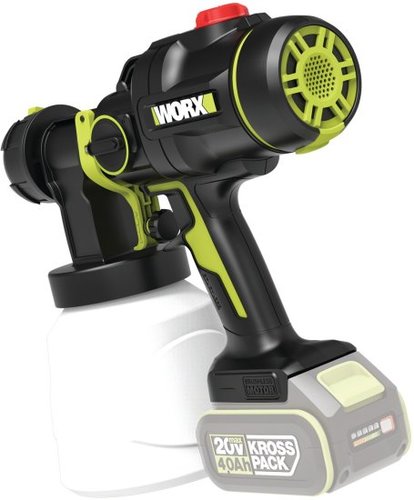 מרסס צבע נטען worx wu056.9 20v brushless | מיכל 1 ליטר – גוף בלבד