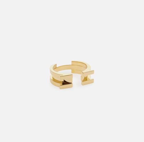 Rigid bracelet with logo details