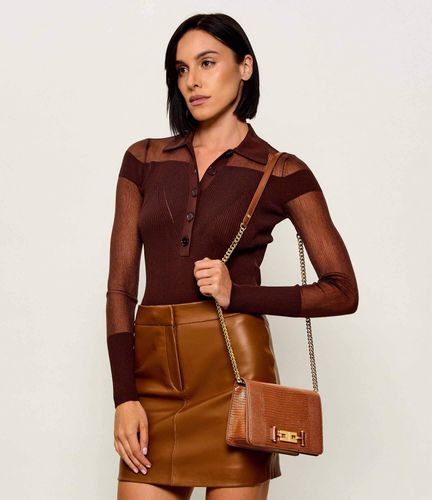 Elisabetta Franchi shoulder bag with groumette chain