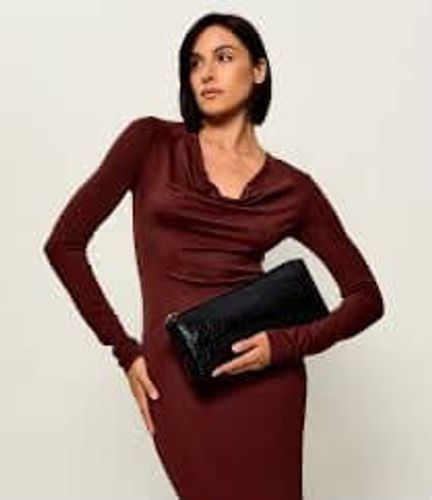Elisabetta Franchi patent-effect Clutch Bag 
