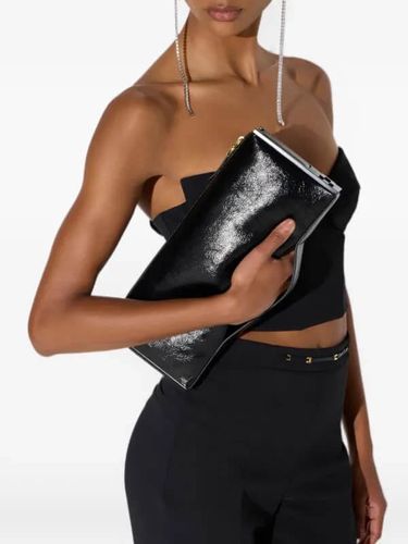 Elisabetta Franchi patent-effect Clutch Bag 