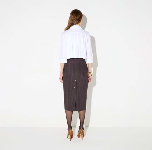 Cotton shirt with pleats