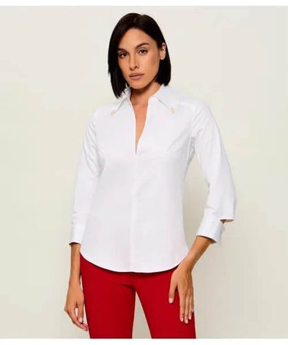 Elisabetta Franchi logo-plaque V-neck Shirt 